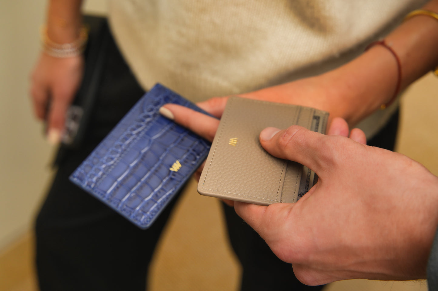 Blue Croc Card Holder