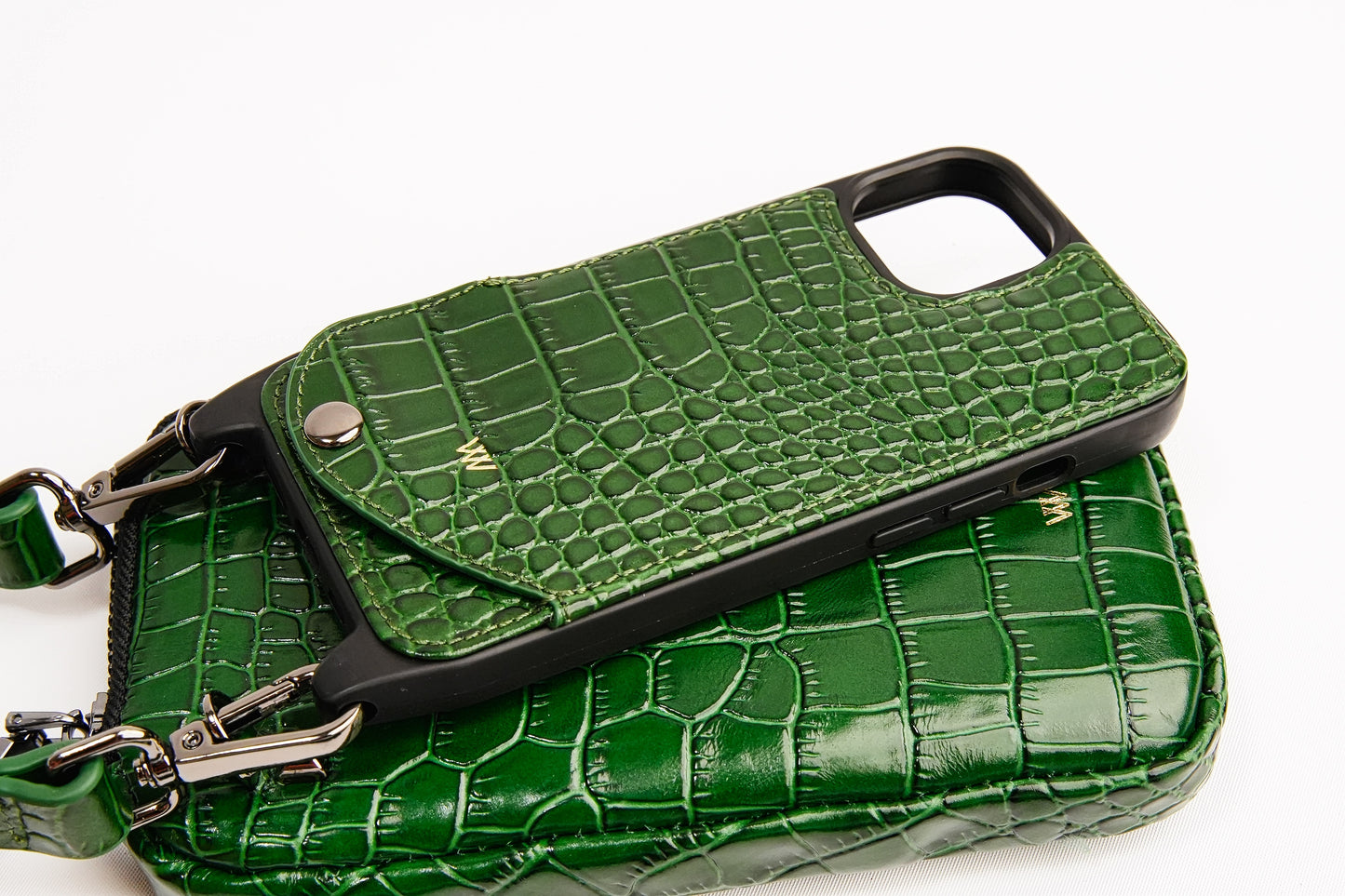 Green Croc Pouch