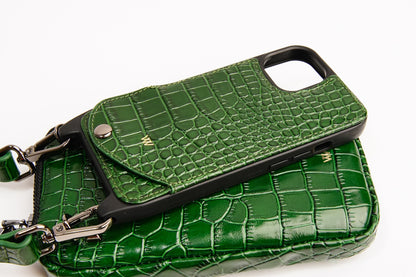 Green Croc Pouch