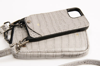 Grey Croc Pouch