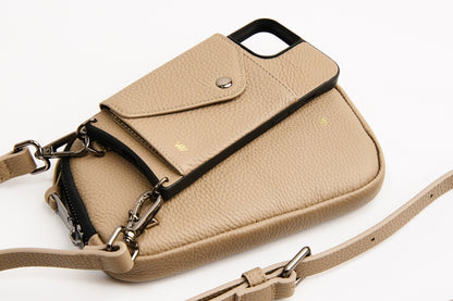 Taupe Leather Pouch