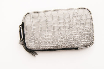 Grey Croc Pouch