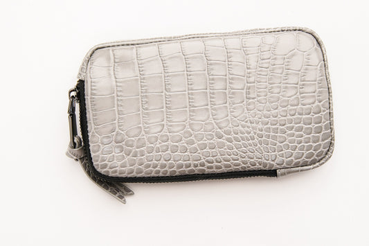 Grey Croc Pouch