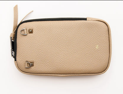 Taupe Leather Pouch
