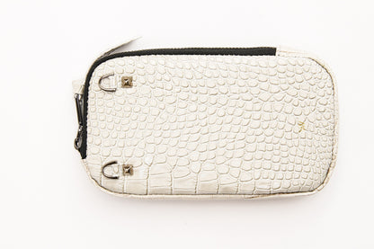 Light Grey Croc Pouch