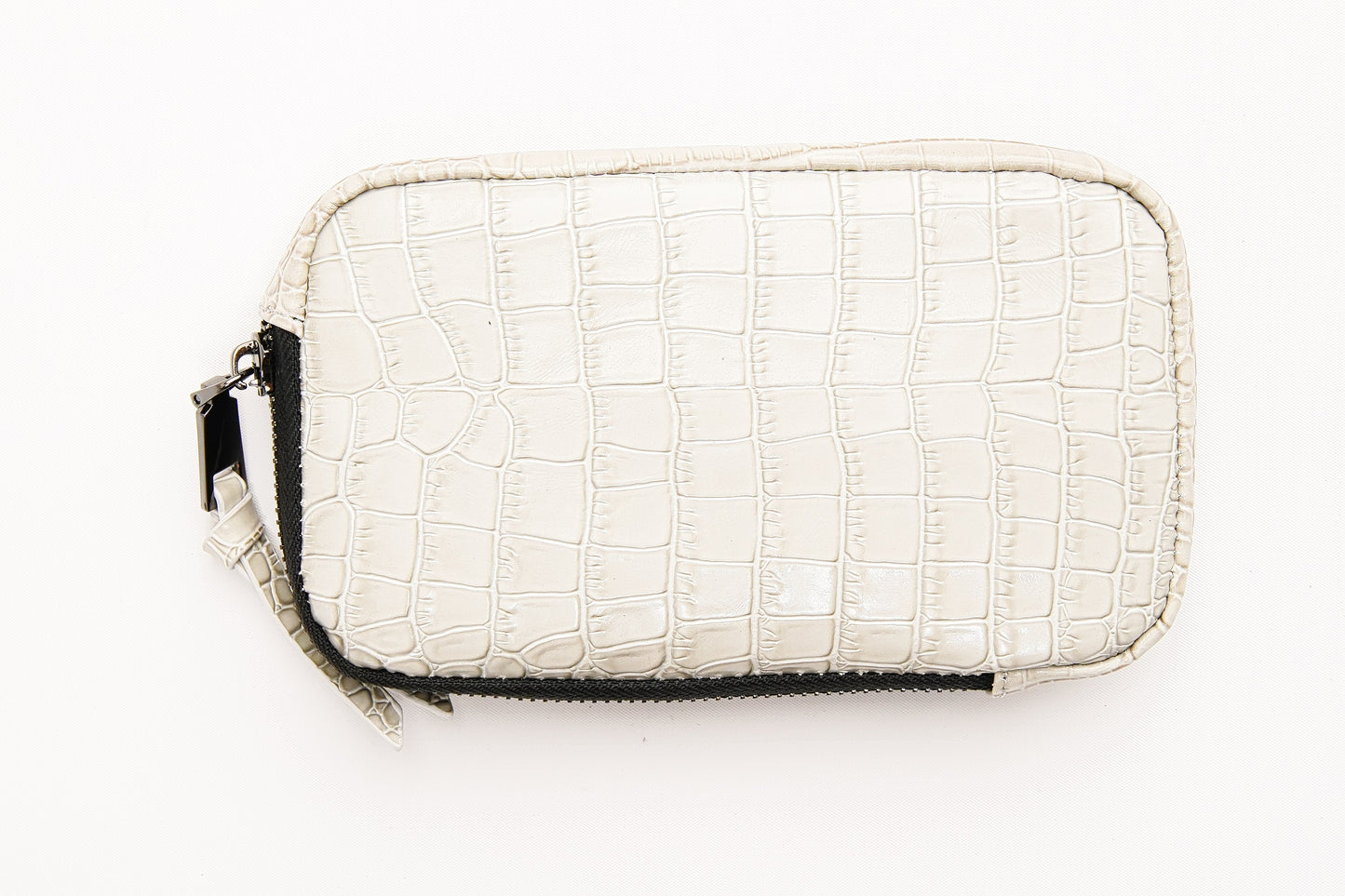 Light Grey Croc Pouch