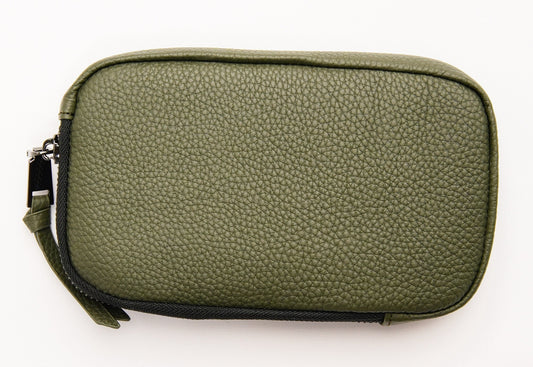 Green Leather Pouch