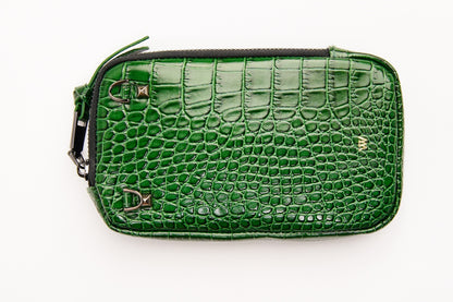 Green Croc Pouch