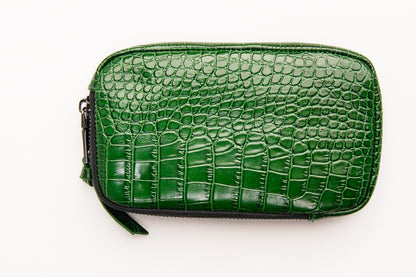 Green Croc Pouch