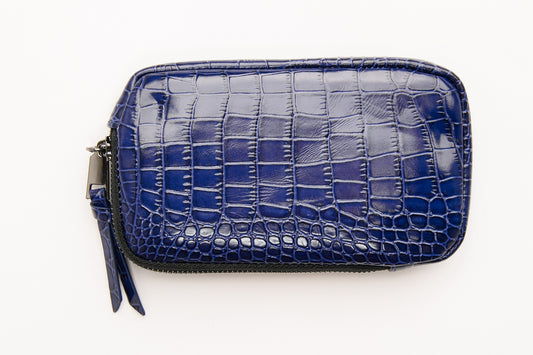 Blue Croc Pouch