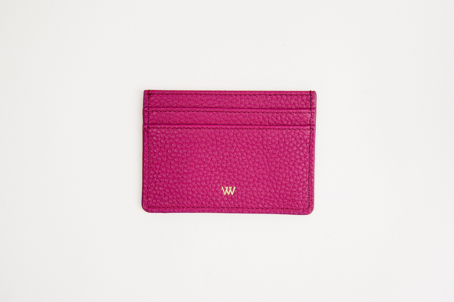Dark Pink Leather Card Holder