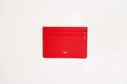 Red Leather Card Holder