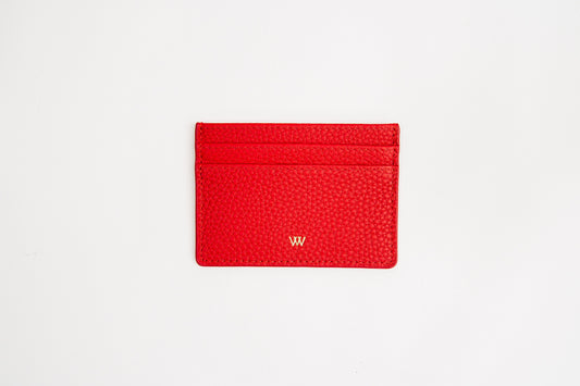 Red Leather Card Holder