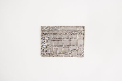 Grey Croc Card Holder