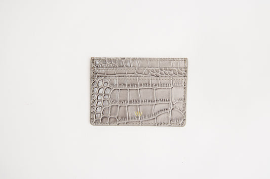 Grey Croc Card Holder