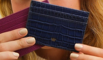 Blue Croc Card Holder